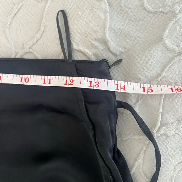 SOLD** Zara Womens Black Satin Wide-Leg Pants Size S (0585) - Picture 11 of 13